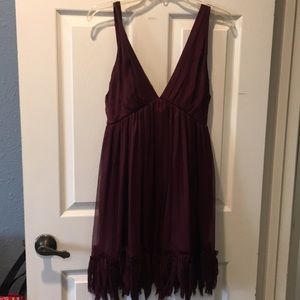 Elizabeth and James burgundy/deep red wine dress